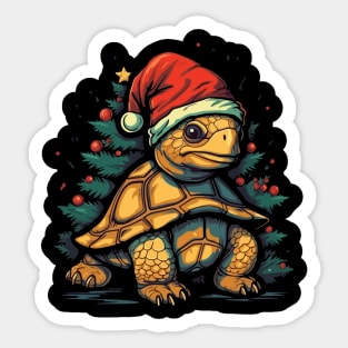 Tortoise Christmas Sticker